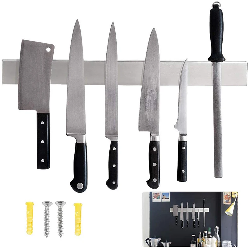 Stainless Steel Magnetic Knife Holder/Rack Strips//Bar/Set For Wall Customized Available