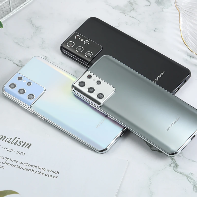 2021 S21 ультра Смартфон Android 16 ГБ + 512 7 3 дюймов разблокированный OLED экран Две SIM мобильные телефоны