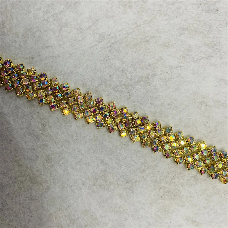 Оптовая продажа серебряных цепочек с кристаллами свадебный пояс Обрезной для платья ювелирные изделия Хрустальная кружевная лента одежды