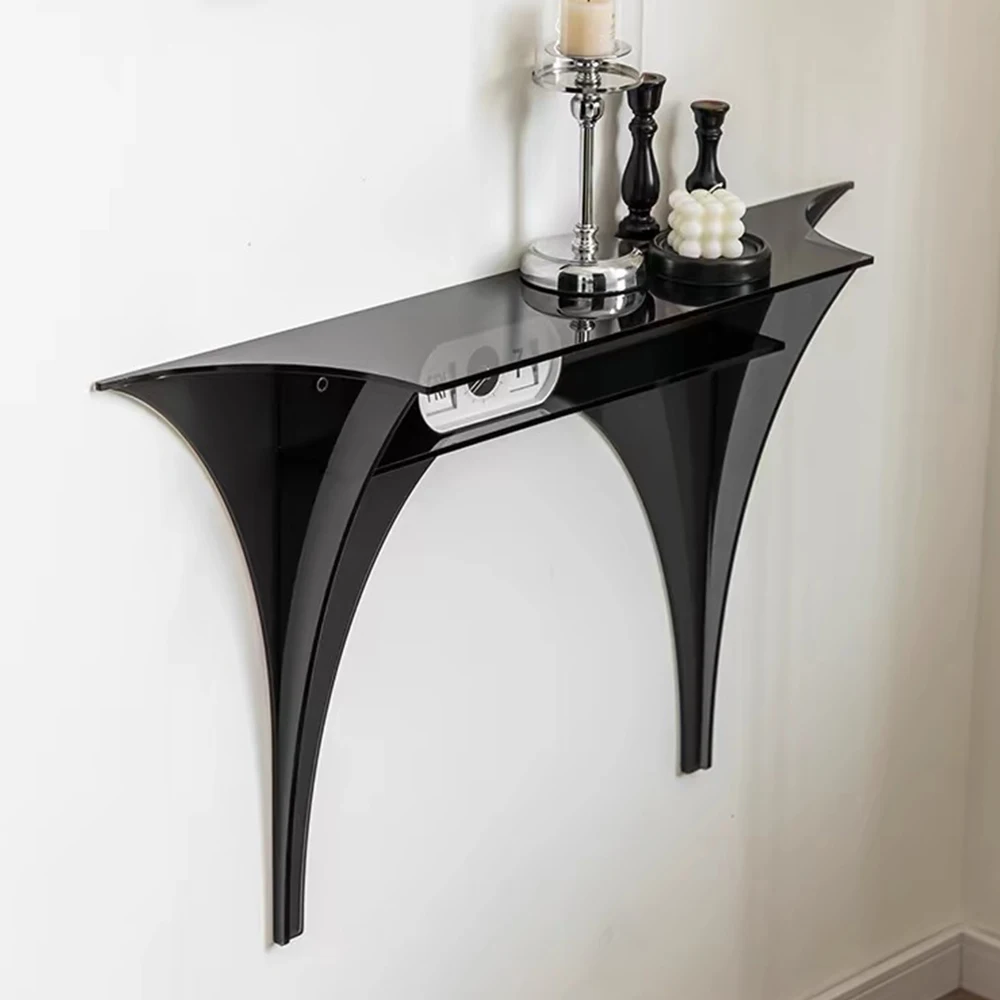 Modern Living Room Furniture Wall-Mounted Hallway Long Narrow Console Table  Acrylic Console Tables With Storage