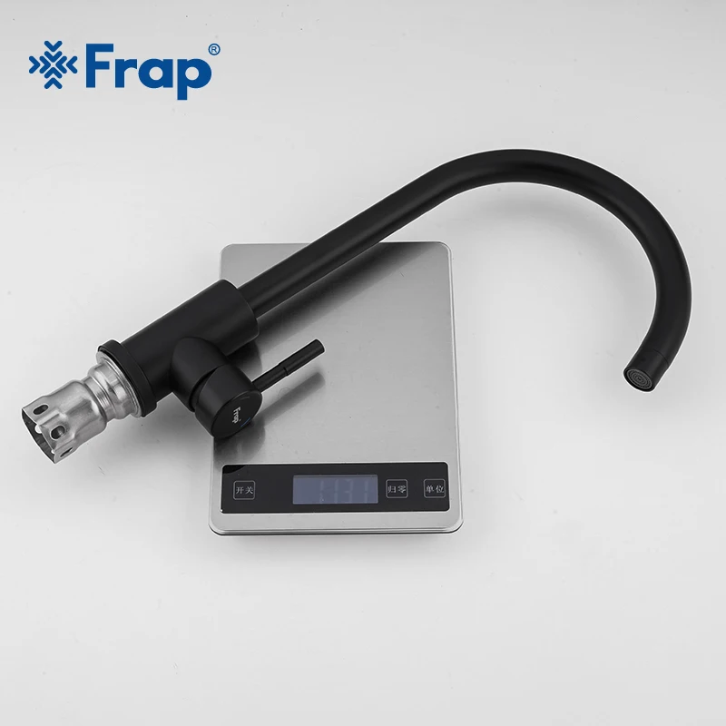 
Matt Black and Stainless Steel Kitchen Tap Faucet 