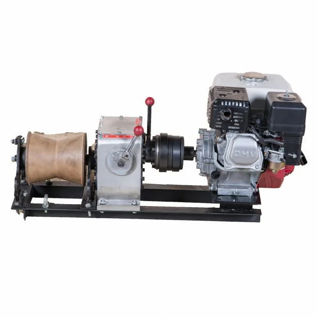 High speed Fast Pilot Wire Gas Powered Winch Durable Transmission Line Cable Pulling Engine Powered Winch