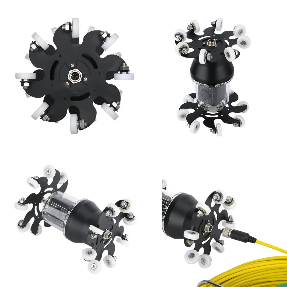 10inch Wifi DVR 30-50M Pipe Inspection Video Camera Drain Sewer Pipeline Industrial Endoscope 360 Degree Rotating Camera 38 LEDs