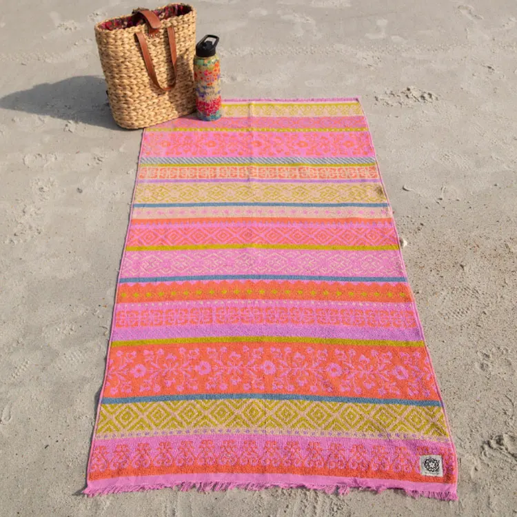 Light weight quick dry portable custom sublimation printing polyester adults extra size luxury sand free surf beach towel