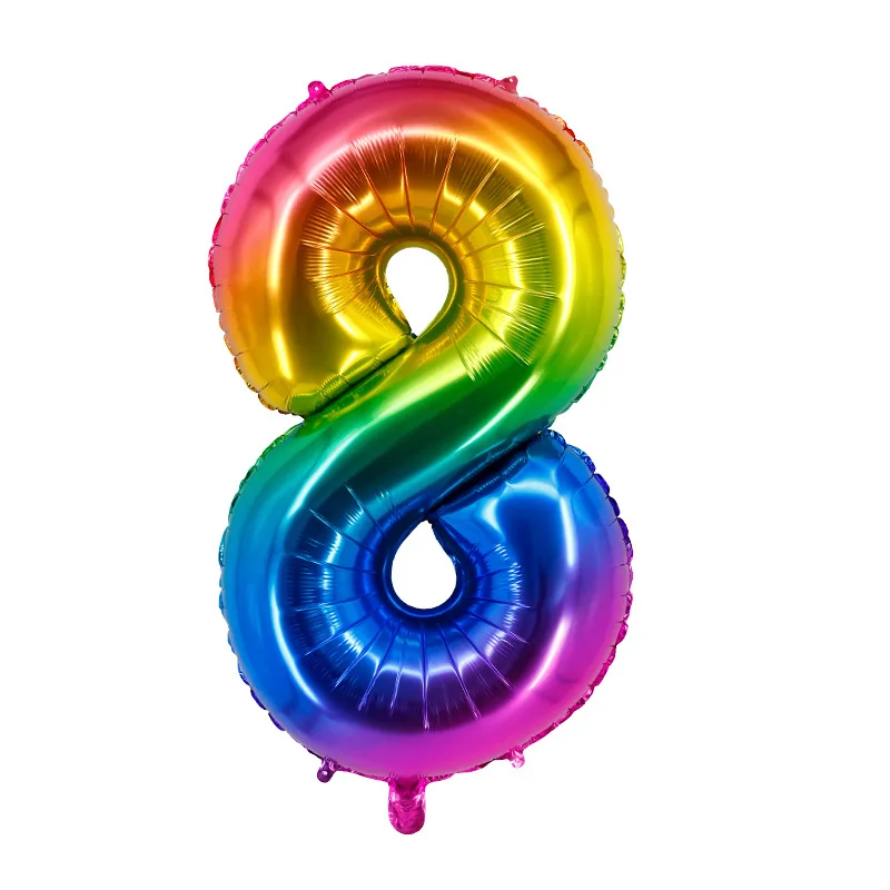 Birthday Festival Party Decoration Wedding Balloons 40inch Colorful Foil Number Balloons Aluminum Film Floating Air Ball Balloon