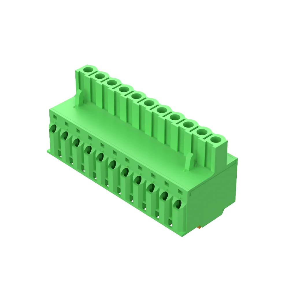 JiLN wholesale 5.08 mm pitch 22.1mm width female type straight angle customised pluggable terminal blocks on PCB