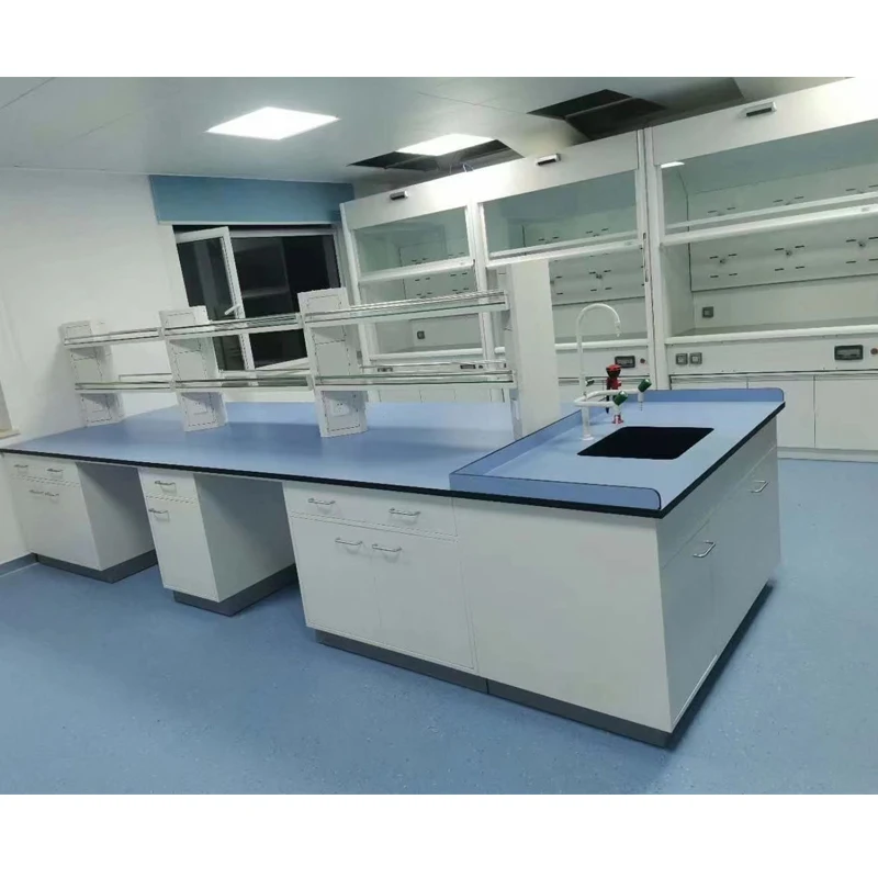 School Commercial Laboratory Furniture Commercial Lab Table Island Lab Bench With Cabinets in University