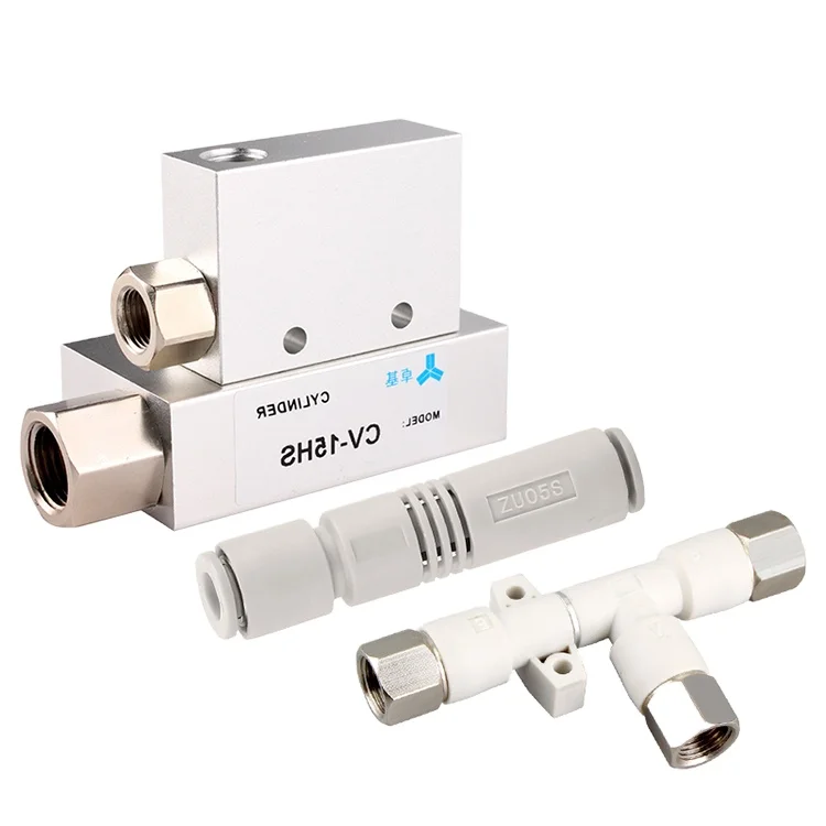 Non clogging white suction cup accessories pneumatic negative pressure vacuum generator tubular CV15hs converter