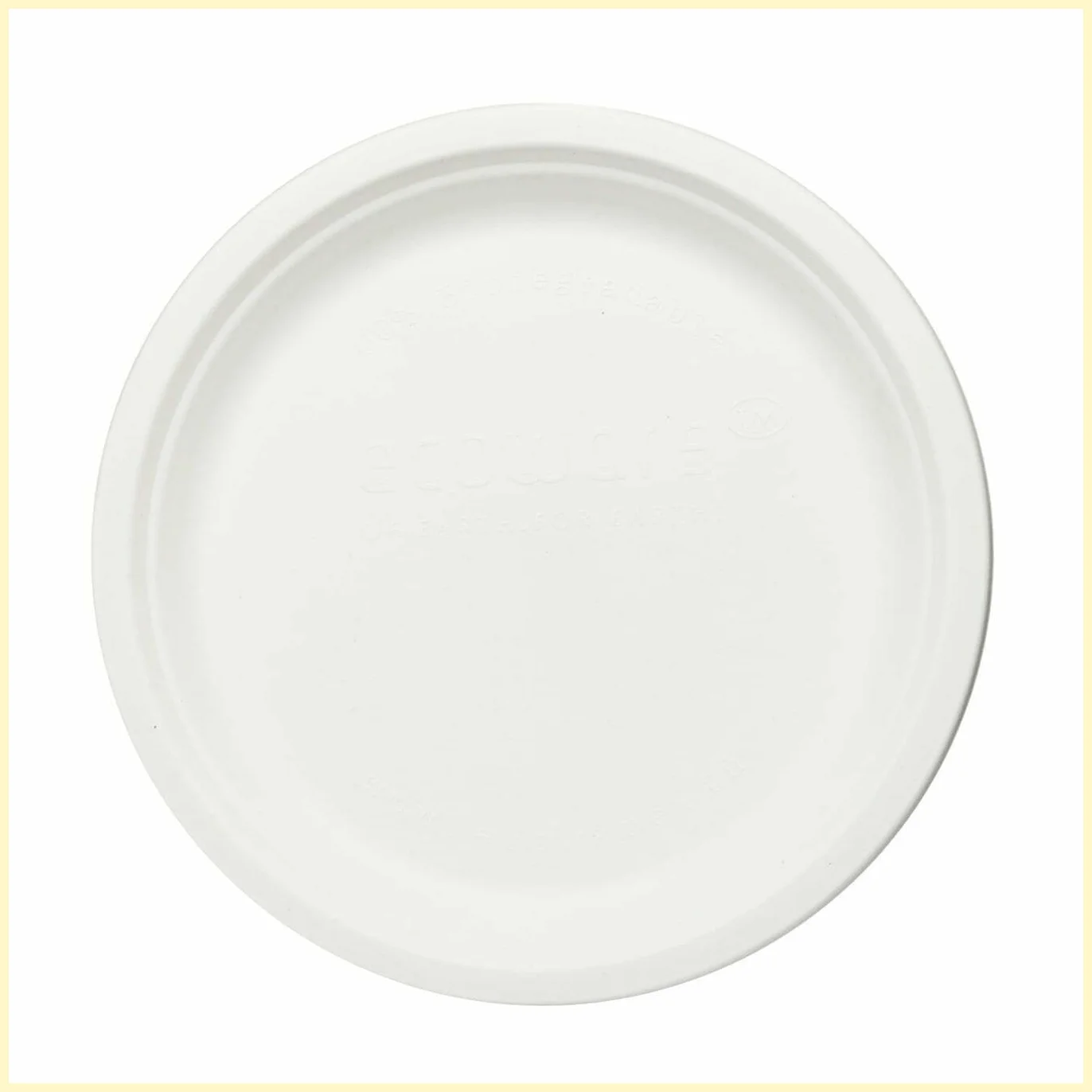 Disposable Biodegradable Dinner Plates For Restaurant Paper Plate Disposable Sugarcane Bagasse Party Paper Plates Set