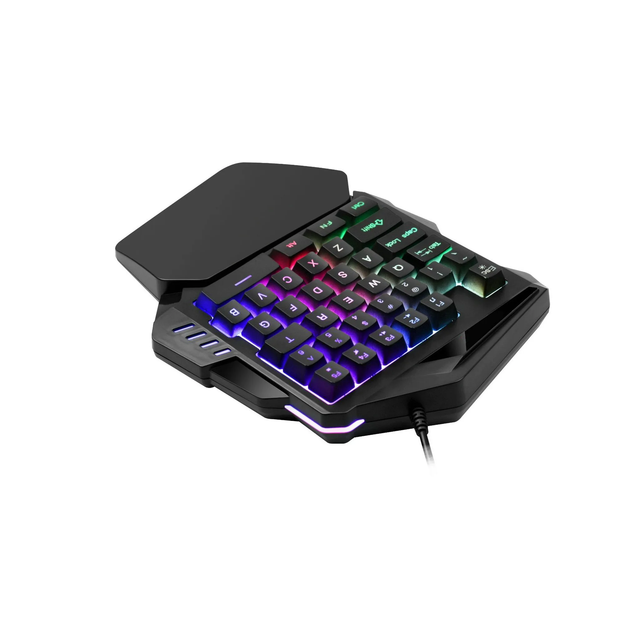 
Wired Mini Gaming Keypad 35 Keys One-Handed RGB LED Gaming Keyboard 