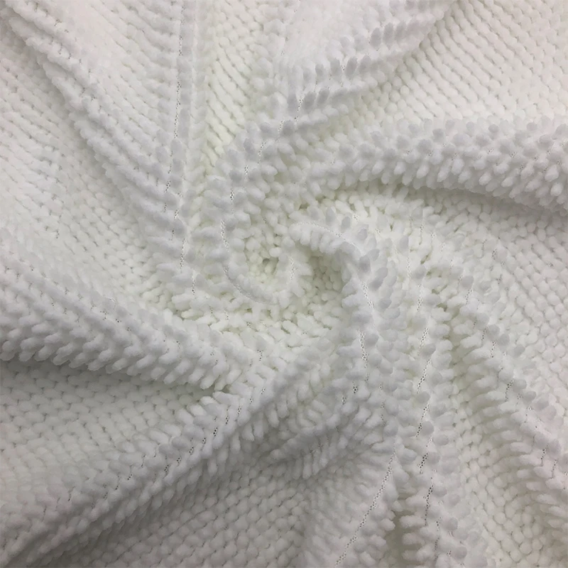 Clean Microfiber chenille fabric 100% polyester Lugar chenille sarge fabric Microfiber mop cloth