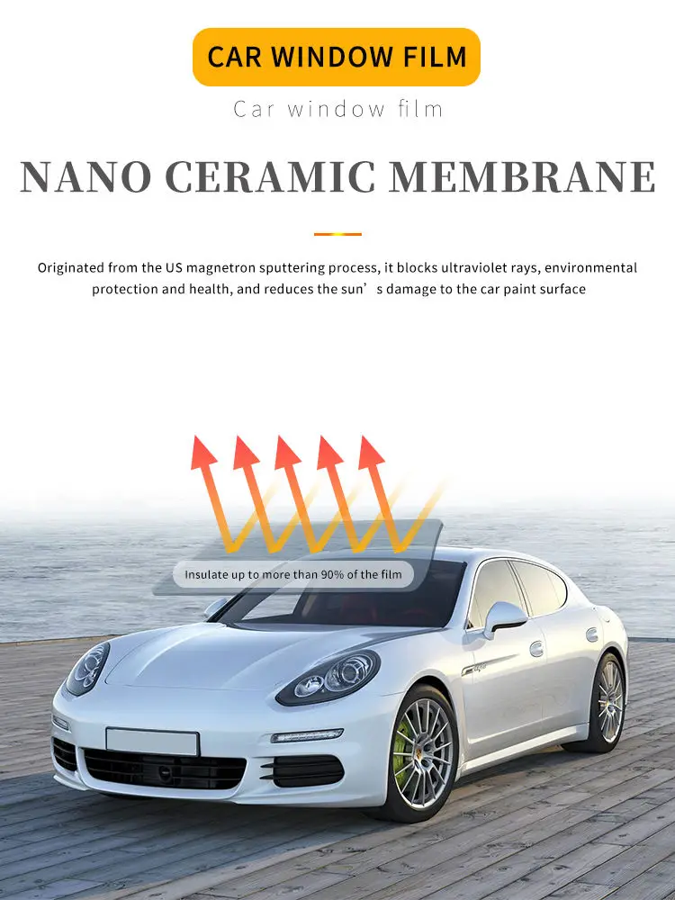 Sunblock window tint Film 5% 15% 20% VLT ultra-clear nano ceramic polarized window Solar 99% insulation 1.52*30M