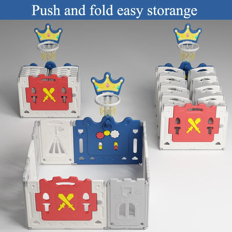 High Quality HDPE indoor Baby play yard safety plastic fence plastic kids large baby playpen