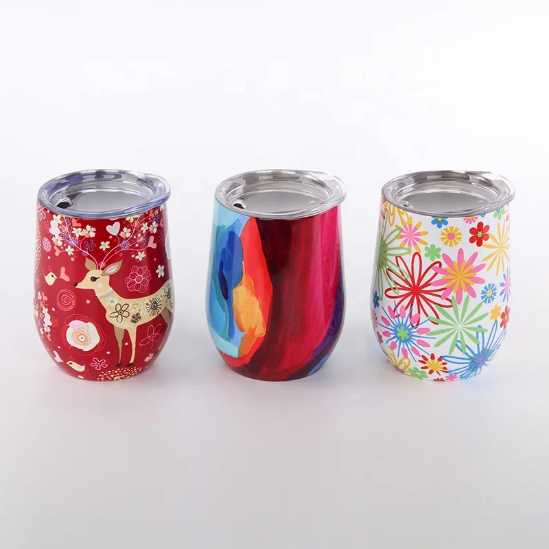 Sustainable Eco Friendly Products Stainless Steel 12oz Wine Tumbler Double Walled Egg Shape Cup Football Beer Mug Customizable