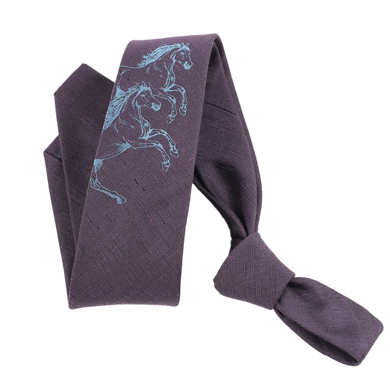 2024 Top Seller Products Good Quality Classic Pure Silk Necktie Wholesale Animal Novelty Pattern Neck Tie For Men