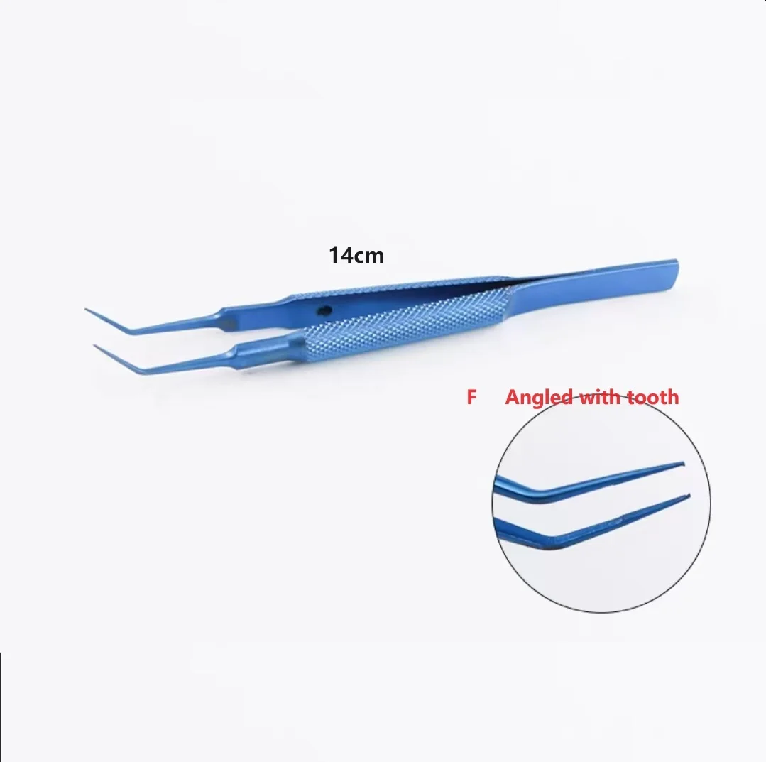 Titanium Ophthalmic Tying Forceps 14cm Micro Surgical Forceps Medical Tweezers