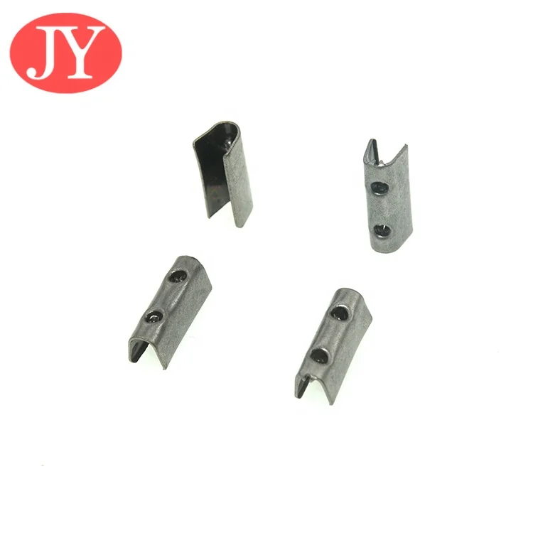 Custom U shape jogger tips head diy replacement gold color tip brass metal end cap tipping