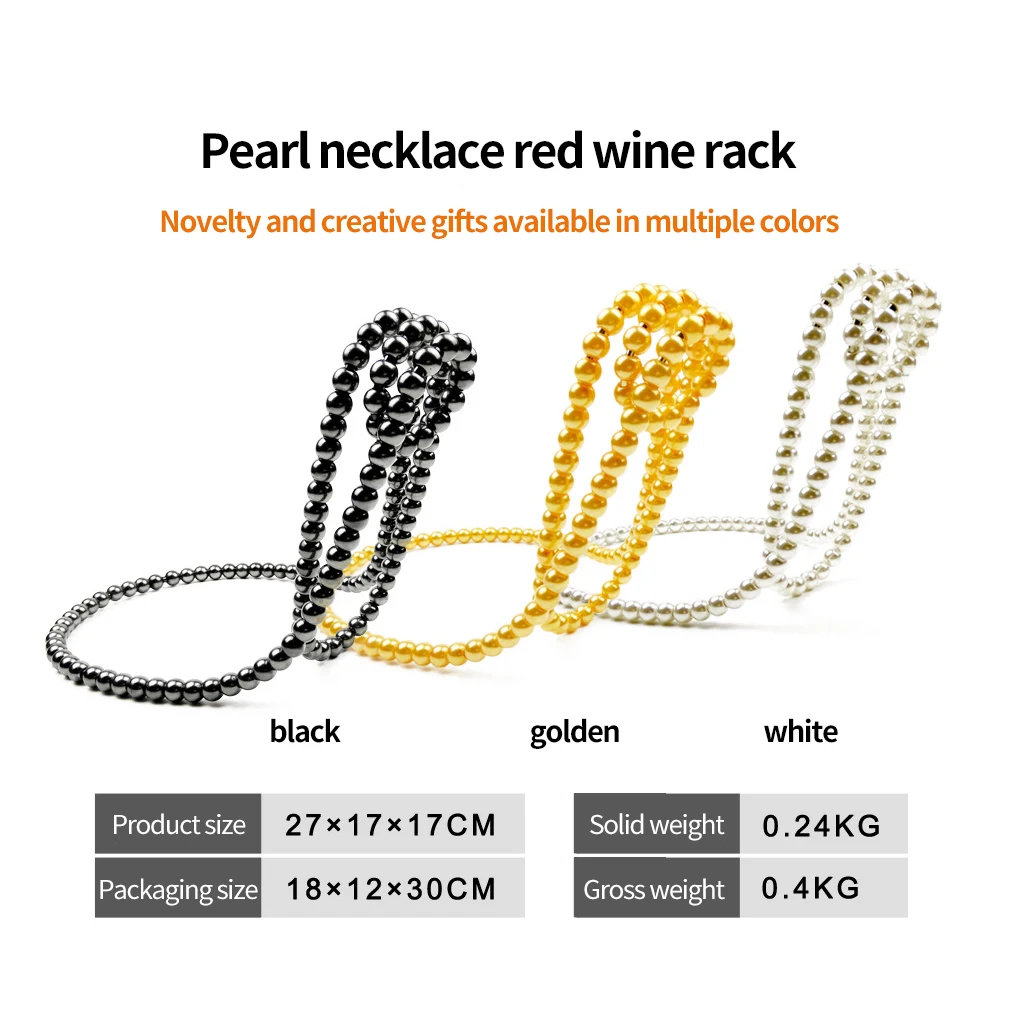 Dining room cellar Bar Magical Suspension pearl Chain Wine Racks Bottle Display Racks Stand Wine Holder