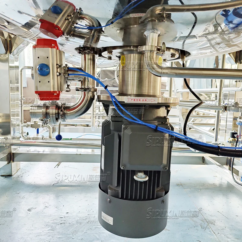 2T Fixed Type  Steam Heating Homogenizing Emulsifying Machine For Making  Cosmetic Lotion