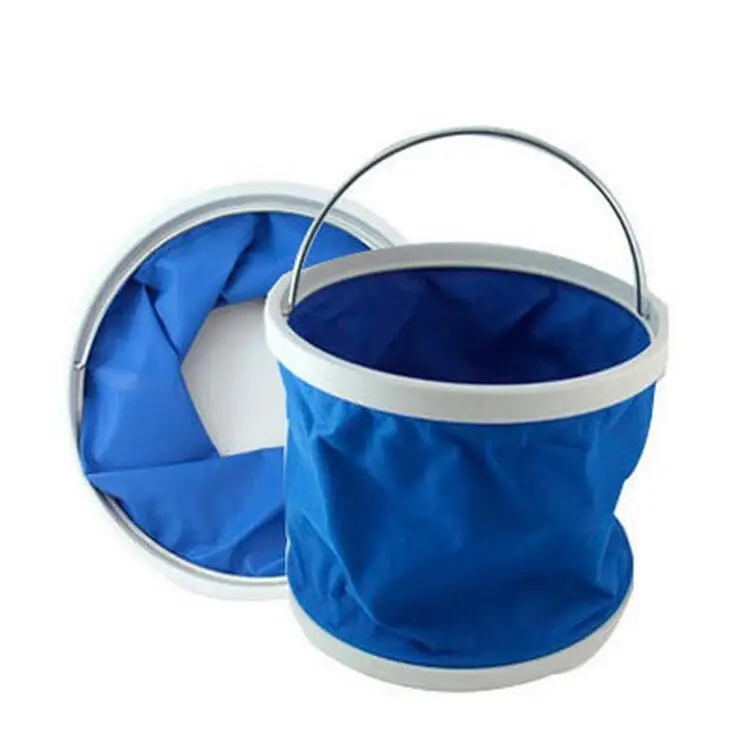 Blue High Quality Portable Folding Widely Use Durable Car Storage Container Outdoor Camping Oxford Fabric Fishing Bucket
