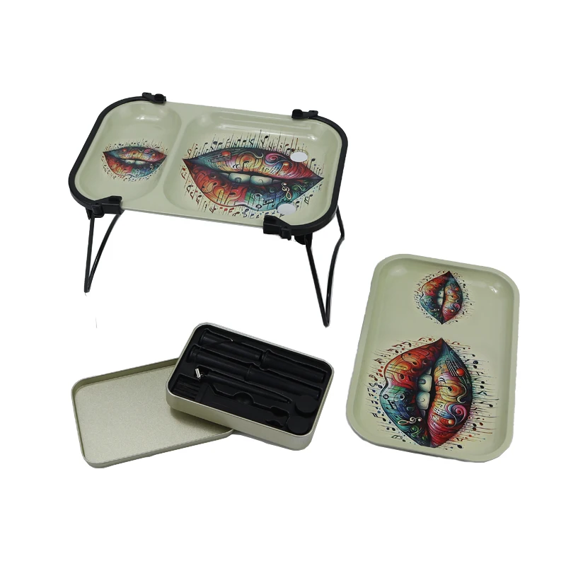 Factory Outlet Smoking Kit Custom LOGO Double Rolling Tray Set Mouth Astronaut Skeleton Smoking Scientist Accessories Kit Set