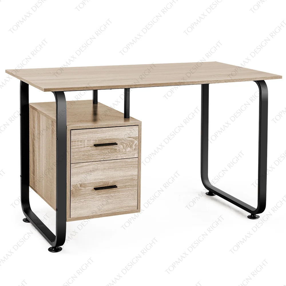 China Manufacturer Reasonable Price Long Computer Table Metal Frame Steel Desk Home Office Computer Table For Office Work