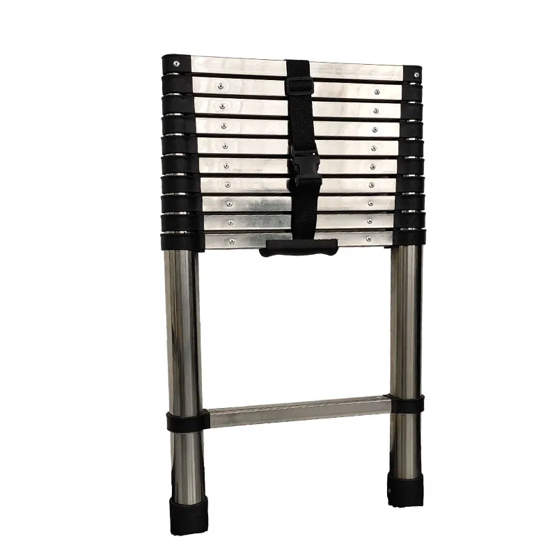 WEIKEN 13 Steps Orchard Ladder Stainless Steel Collapsible Ladder for Home Use Telescopic Ladder