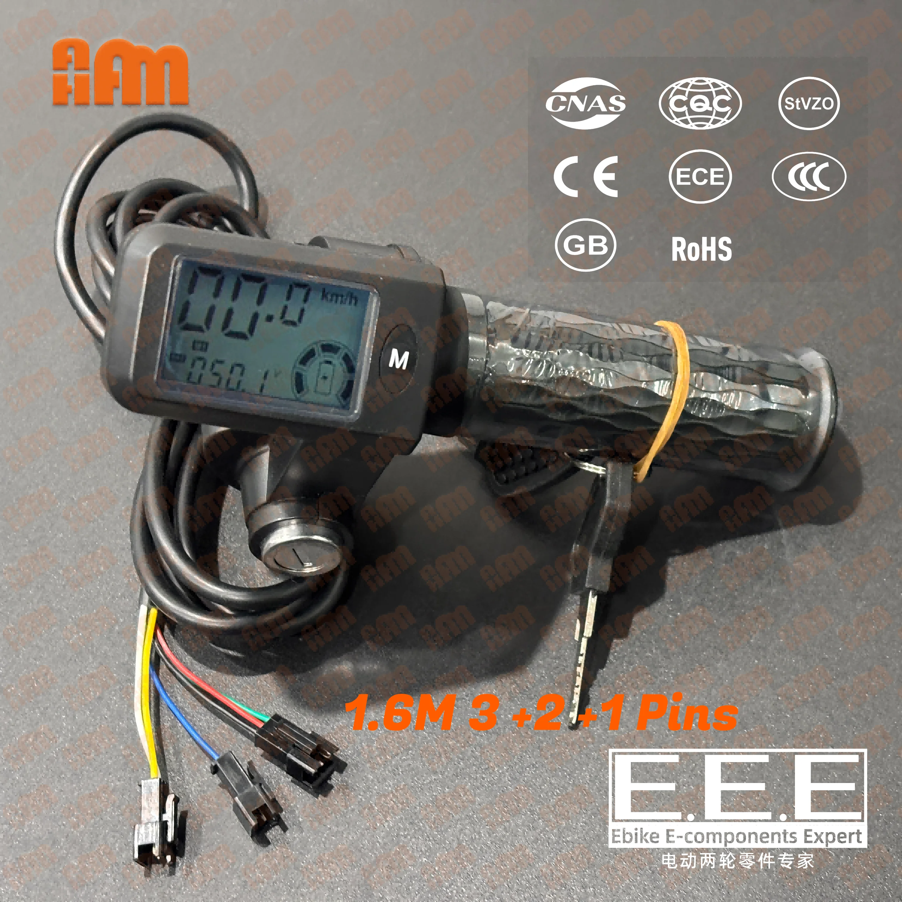 Factory Cruise button LCD display M key throttle handle for electric scooter tricycle motorcycle spare parts original twist grip