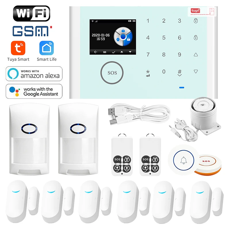 Vanci Smart Home Security Wireless Tuya GSM 2.4' Display Infrared Alarm System