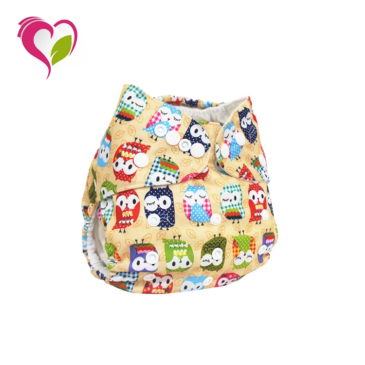 New Design Washable and Economic Baby Nappy Reusable Cartoon Cloth Diapers