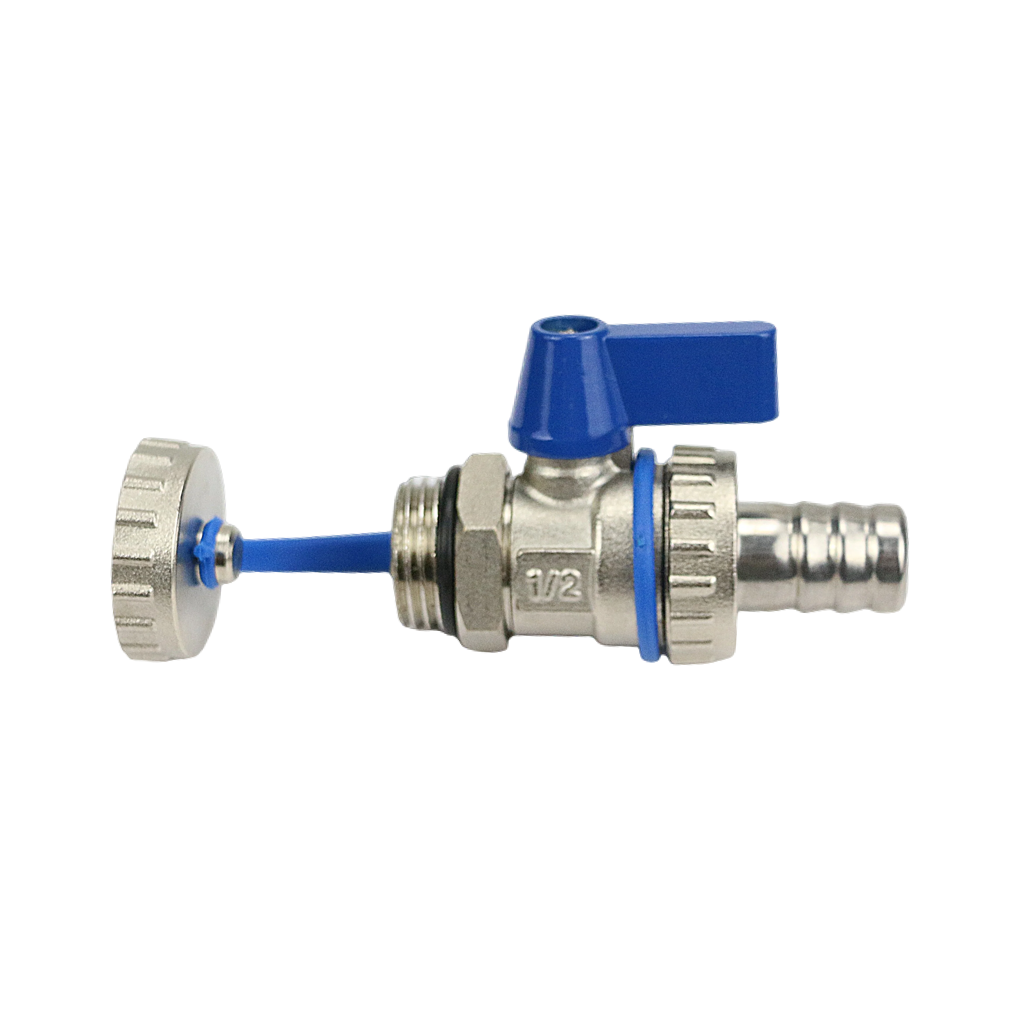 Factory 1/2 Pressure Relief Brass Water Drain Valve with Cap For Underfloor Heating System
