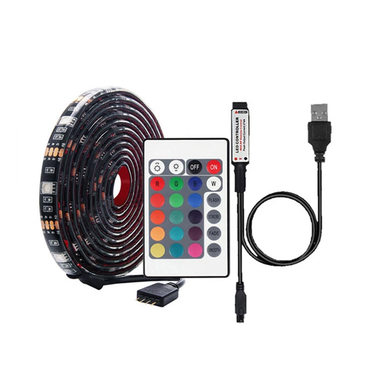 High Quality 5050 RGB LED Strip Light Flexible 5V Smart Ambient Strip with Remote Control TV Backlight Controller IP65 Rating