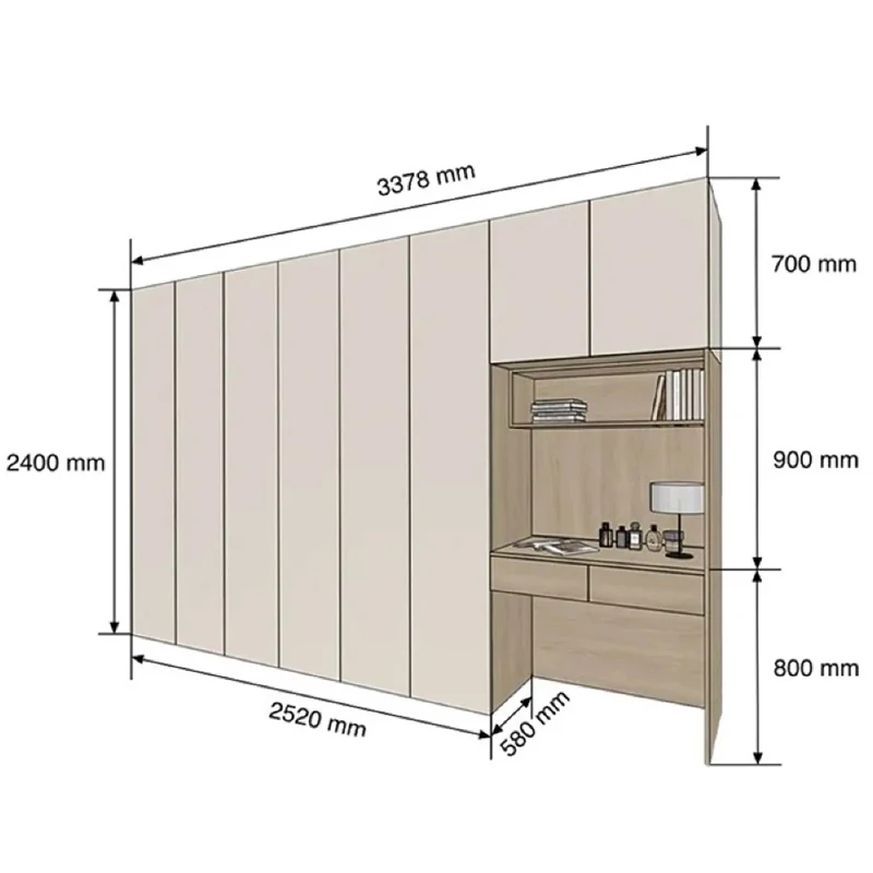 Sliding Door Wardrobe Corner Cabinet Top