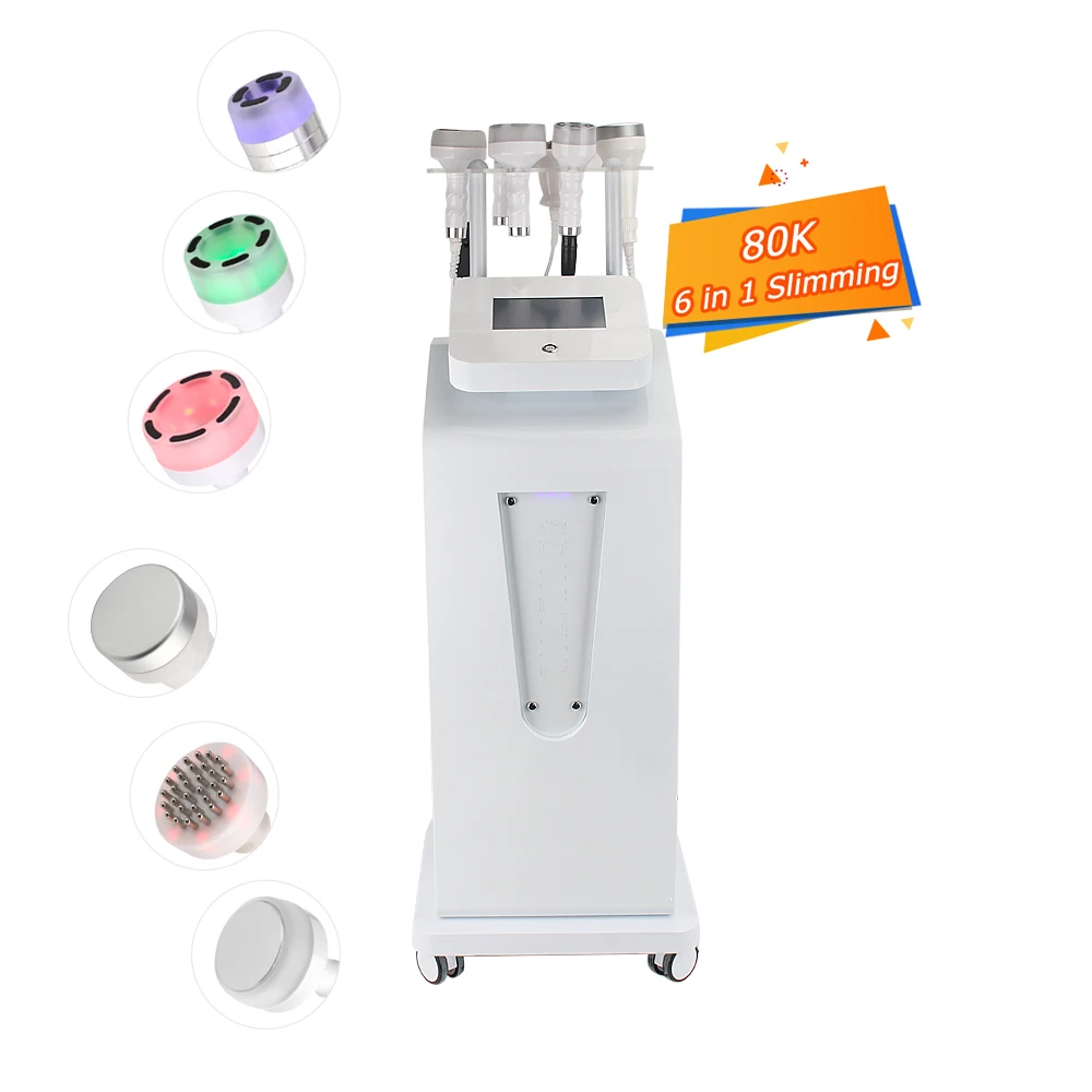 Salon 5d 80k lipo body slimming skin tightening machine vacuum rf fat loss machine 6 in 1