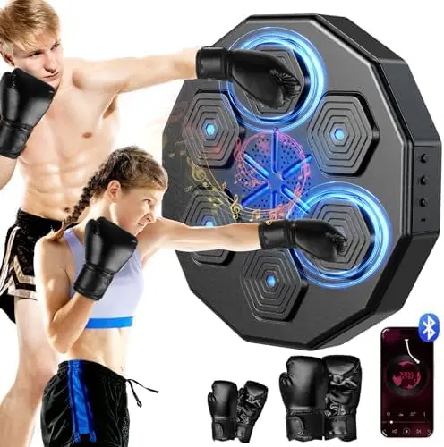 2024 Electronic Smart Bluetooth Music Musical Boxing Machine With Boxing Gloves For Adults Wall Target