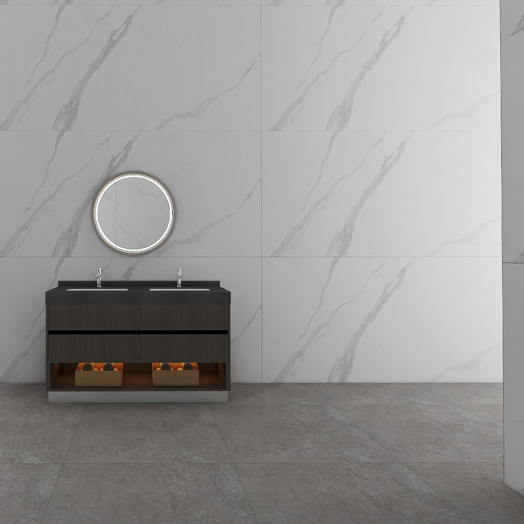 Euro Style Bathroom Floating Vanities Supplier Hotel Double Basins Sink Vanity Bath Cabinet