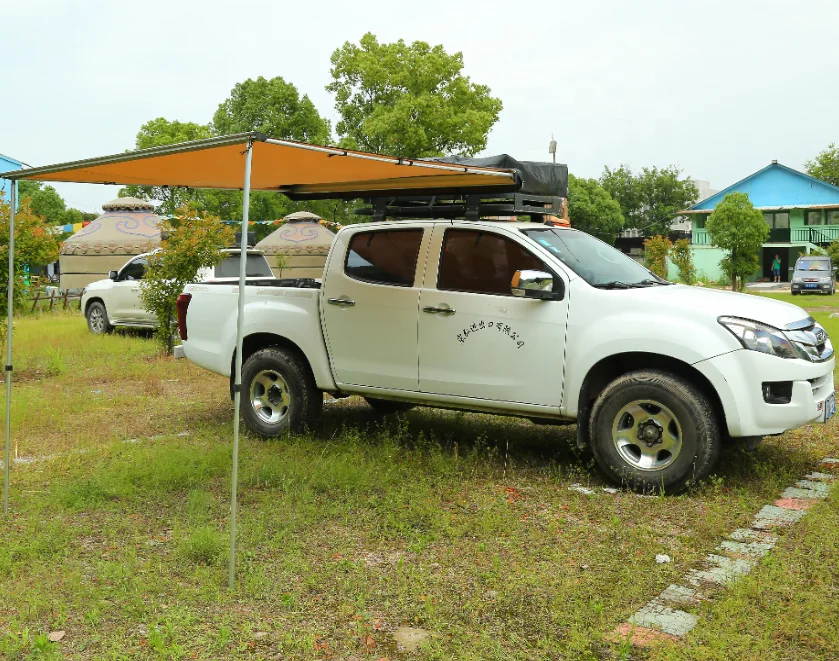 
hot sale outdoor retractable camping rooftop car side awning 