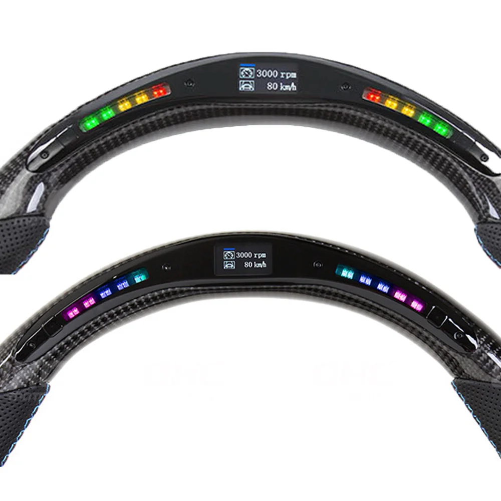 Racing Car Carbon Fiber Steering Wheel For M Performance bmw F30 F31 F32 F80 M2 M3 M4 Steering Wheel LED motors