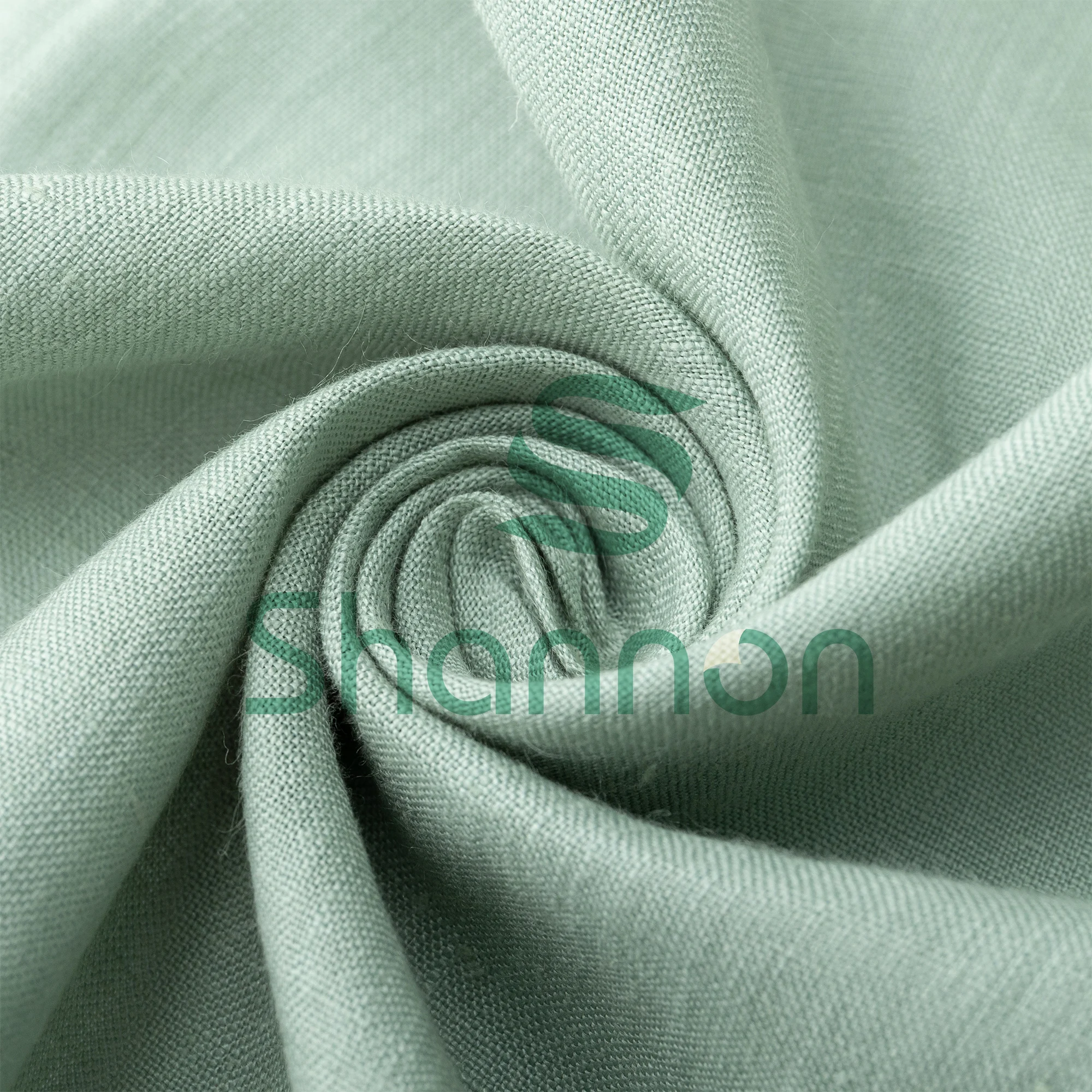 Supplier ECO-friendly natural 100% pure linen fabric soft finish 141GSM for clothing