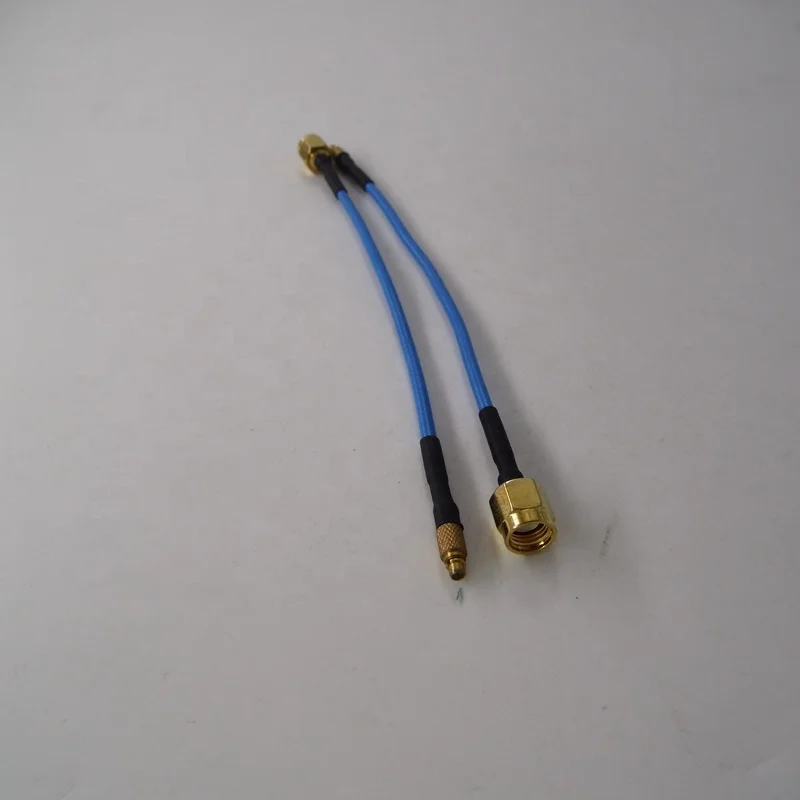  150mm Semi-flexible RG405 rf coaxial Cable Assembly(Jumper) With SMA Reverse Polarity Male To MMCX