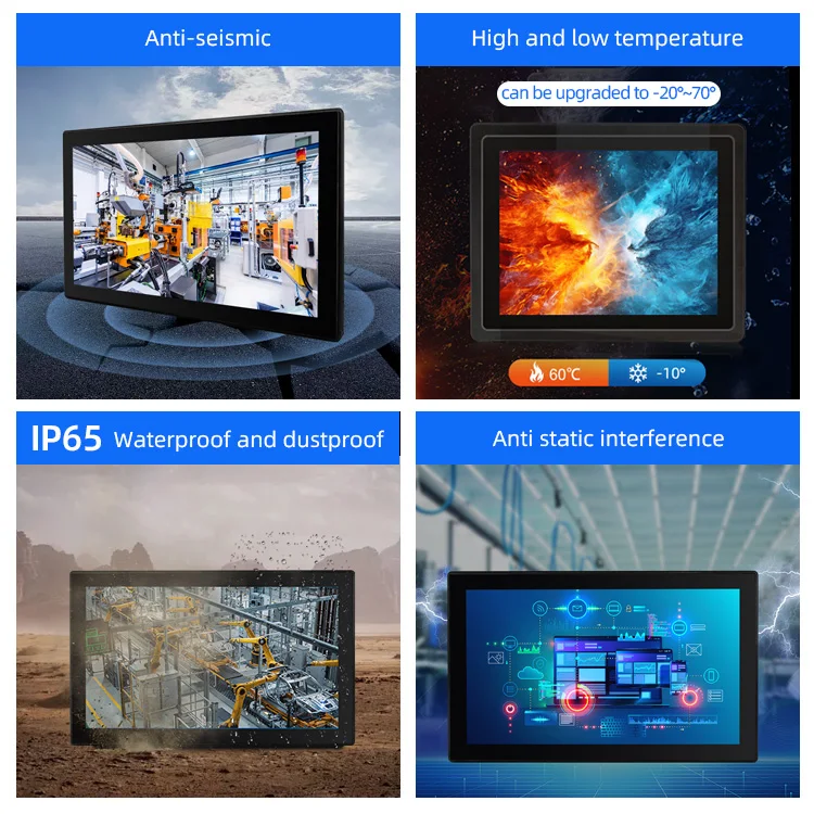 custom 15 inch 15.6 inch 23.8 inch 28 inch industrial embedded pc windows 10 touchscreen touch panel industrial touch panel pc