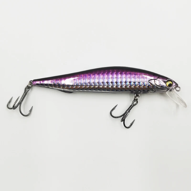 Alpha 80mm 100mm high quality sinking luminous hard minnow lures for sale
