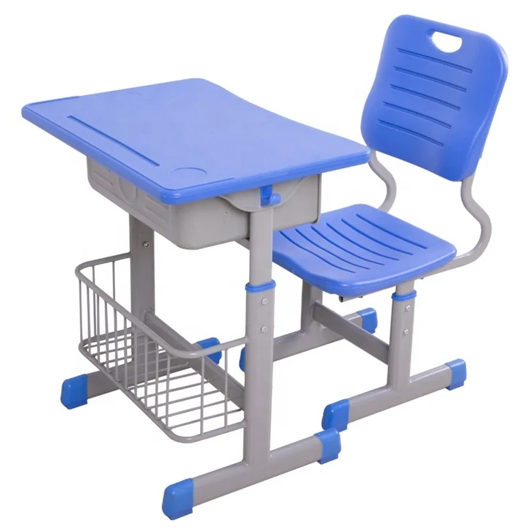 School Furniture Single Seater Desk and Chair Cheap Plastic Student Table and Chair For Classroom Primary School