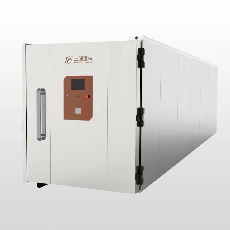 Large volume ethylene oxide gas sterilization for disinfection