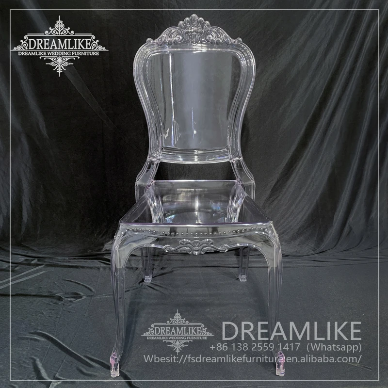 High Quality plastic clear banquet acrylic transparent chiavari chair polycarbonate hotel wedding dining event chivari chairs