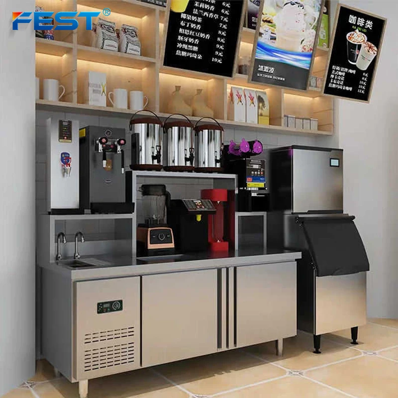 FEST Bubble Tea Shop Counter All Set Bubble Tea Equipment bar counter milk tea bubble