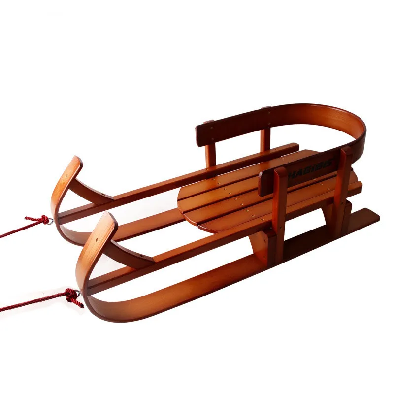wooden sled glissi toboggan aquatique sledging floor solo children winter sledge wooden snow sled