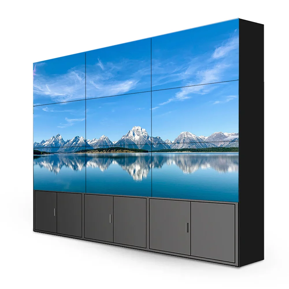 IDB Brand Factory Wholesale Price Cabinet Floor Stand 55 Inch TV Wall Splicing Screen for Indoor Video Wall Advertising Display