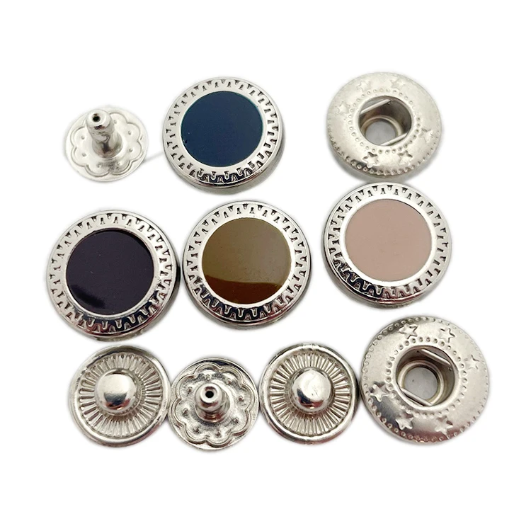 Manufacturer Custom paint press metal snap buttons for clothing