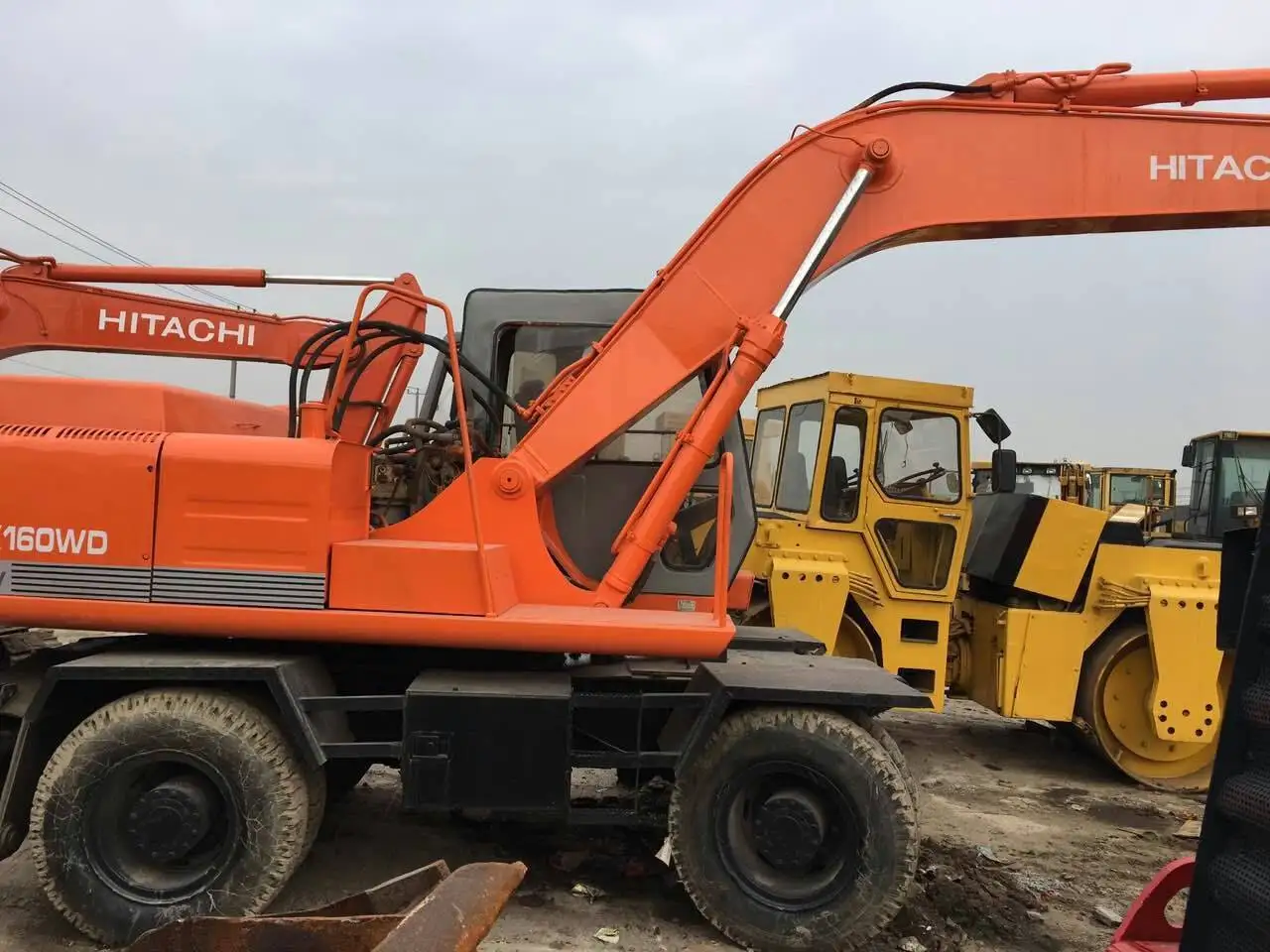 100% original used Hitachi EX160WD wheel excavator Made in Japan in competitive price  UNIQUE Diesel Clearance